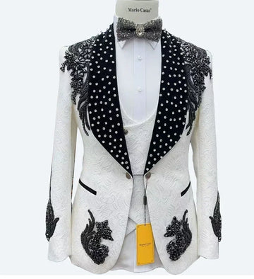 Latest Coat Pants Design Single-breasted Slim-fit Men's Suit Wedding Tuxedo Groom Business Party Dance Best Man Suit Clothing