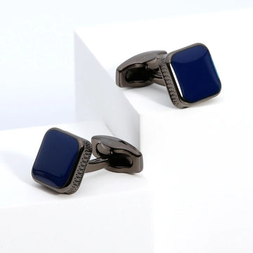 Cufflinks for Men Blue TOMYE XK22S032 2022 Fashion Casual Grey Square Metal Formal Dress Shirt Cuff Links Wedding Gifts