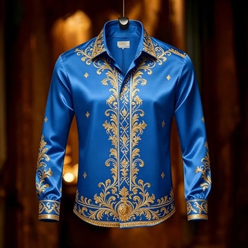 2026 New Men's Personalized Printed Shirt Long Sleeve Casual Business Top Versatile Trendy Men's Comfortable Fabric XS-6XL
