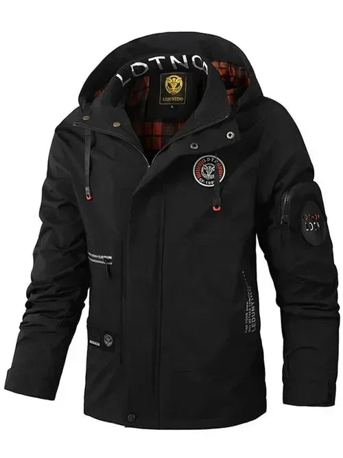 Men's Outdoor Waterproof Multi-Pocket Oversized Flight Jacket Casual Fashion Windbreaker Hooded Winter Coat Suit Jackets