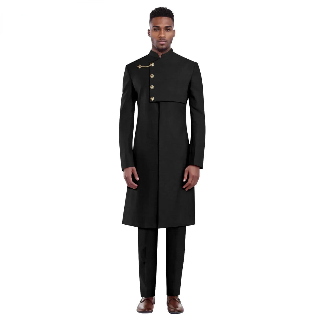 Indian Style Men's Suit 2-piece Suit Navy Blue Groom Wedding Tuxedo Blazer Single-breasted Long Jacket XS-6XL  Clothes for Men