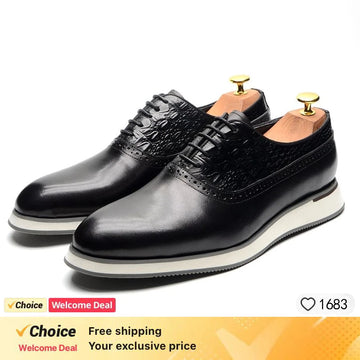 Luxury Brand Men Leather Shoes Green Blue Lace up Casual Dress Man Shoes Comfortable Sports Outdoor Daily shoes for men