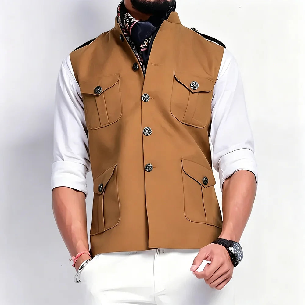Elegant Wedding Suits For Groom Single Breasted Sleeveless Formal Tuxedos 2 Pieces Jacket Pants Party Prom Banquet Customized