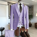 Men's Suit Formal Set 3 Piece Chic Single Button Peak Lapel Slim Fit Outfit Jacket Pants Vest High Quality Business Casual