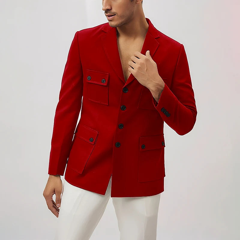 2025 New Style Stylish Men's Suit 2 Pieces Jacket Pants Casual Travel Commute Work Office Male Suits Set