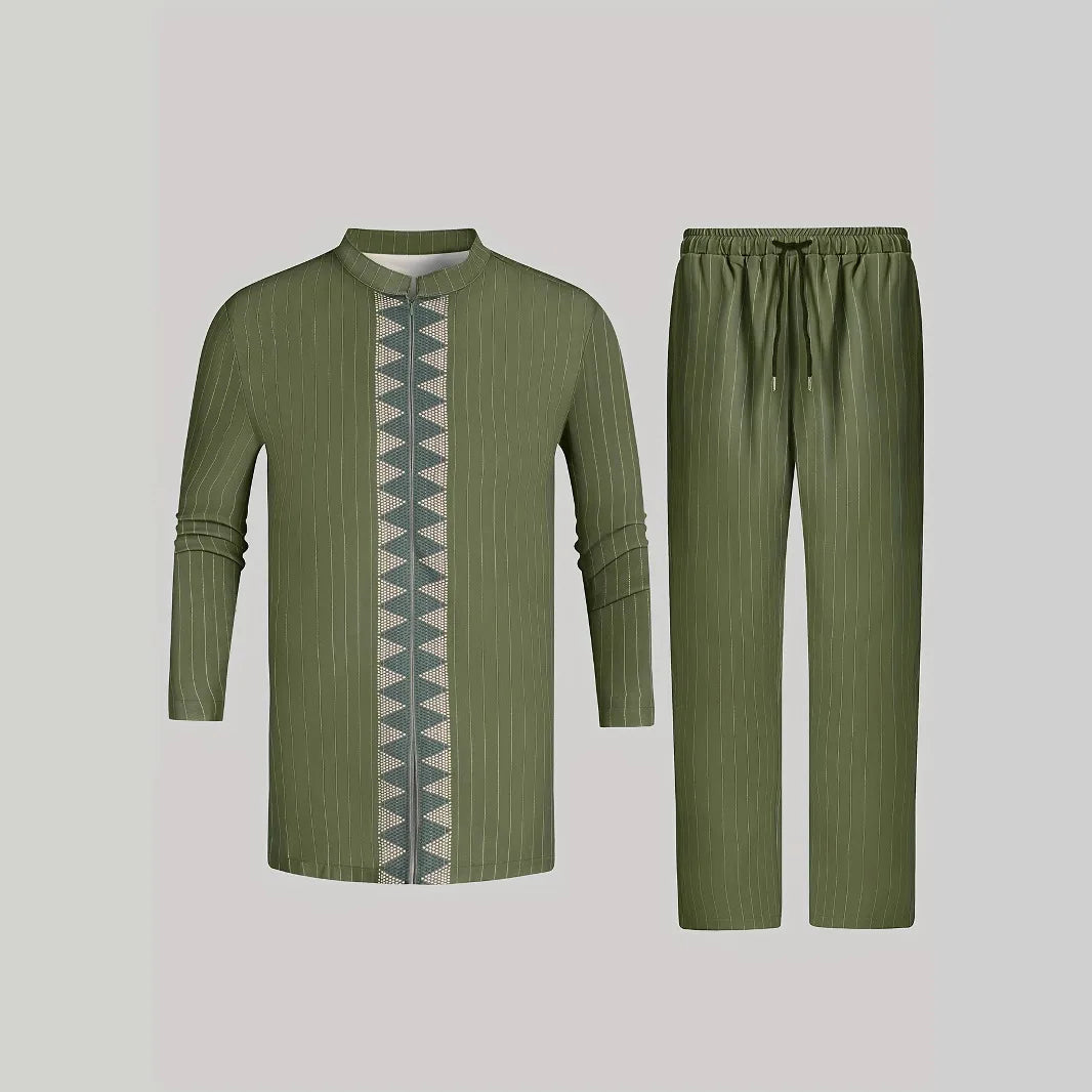 The  New African Men's Suit Is Selling Well. The Color-blocked Fashion Style Is Breathable, Casual and Versatile Suits for Men