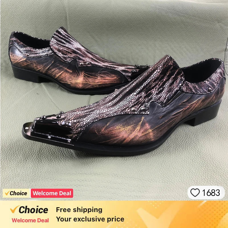 Ytalian Style Luxury Men Shoes Genuine Leather Pointed Toe Men Dress Shoes Business Style Men Brand Oxfords Shoes