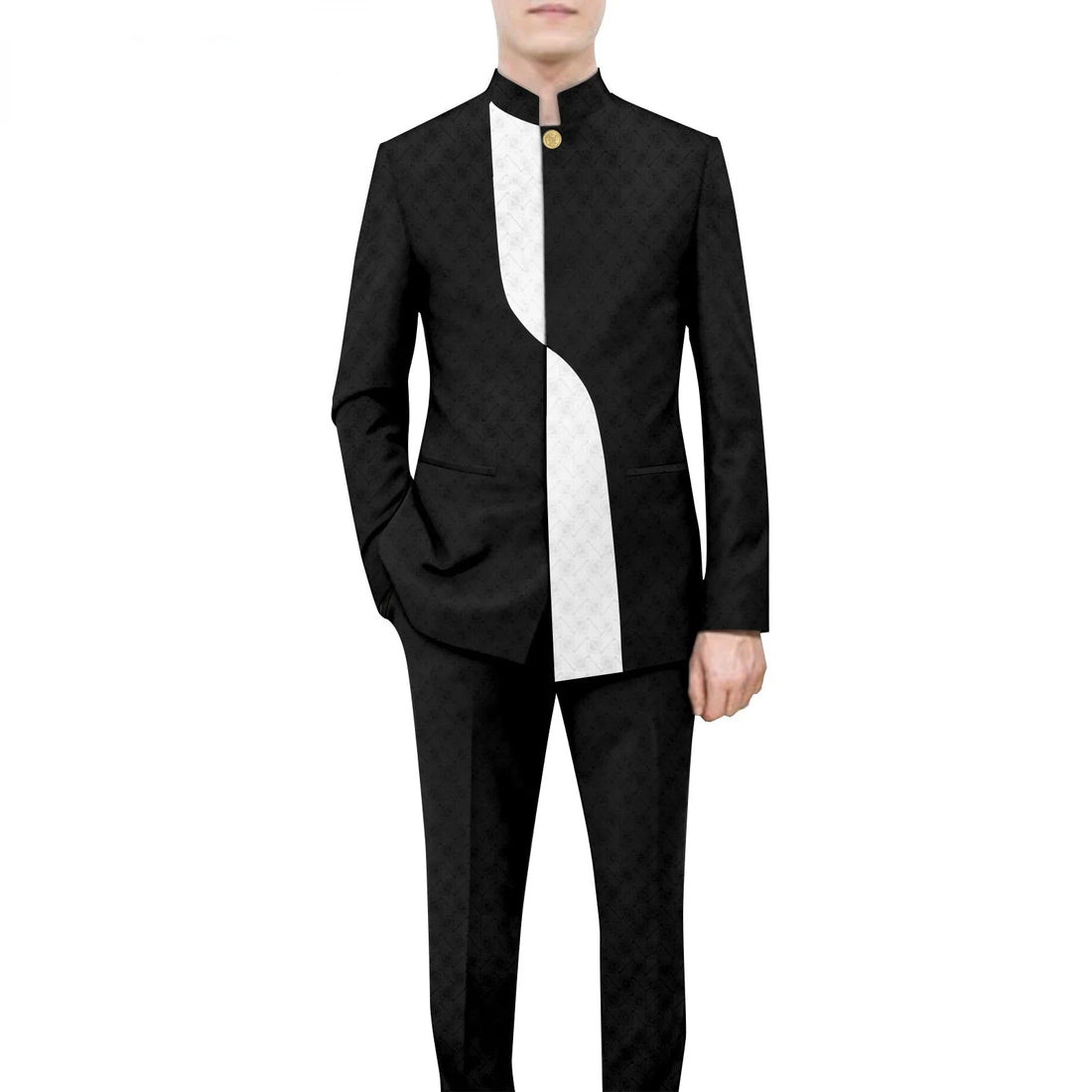 Men's Blue Wedding 2 Piece Set (Jacket + Trousers) Indian Style Birthday Valentine's Day Thanksgiving Father's Day Fashion Suit