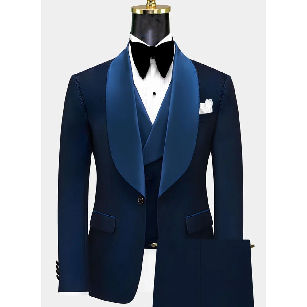Elegant High-end Men's Suit 3 Pieces Wedding Groom Tuxedo Single Breasted Formal Occasion Banquet Custom Male Clothing