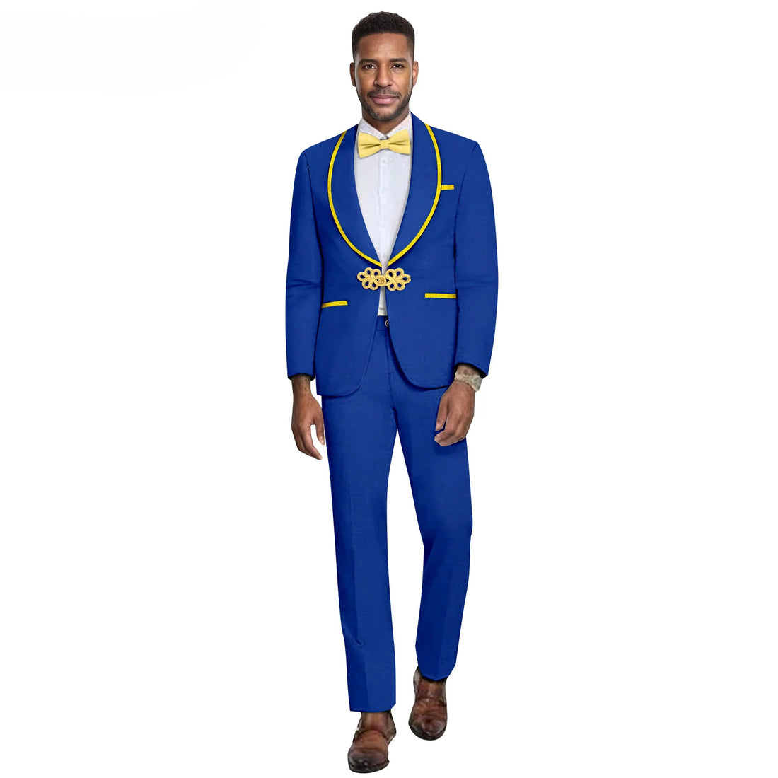 2025 New Men's Business Casual Slim-fit Suit Fashion Wedding Formal Men's Suit (top +Pants) Two-piece Set Can Be Customized