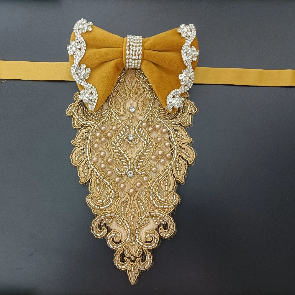 Original Design Men's Tie Handmade Jewelry High-end Business Banquet Suit Collar Flowers Brooch Groom's Wedding Shirt Bow Ties