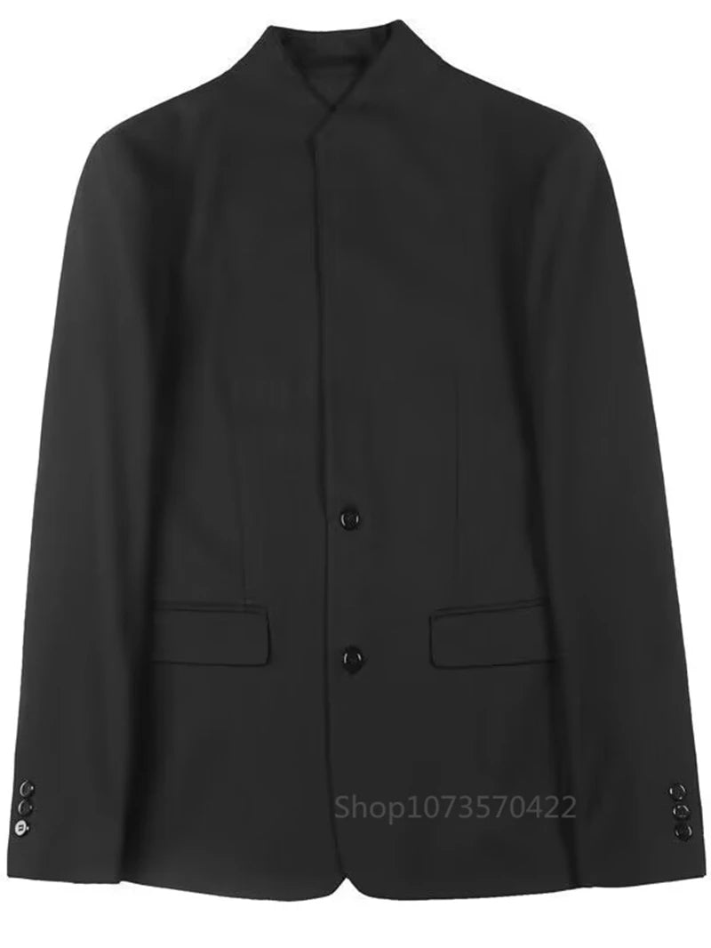 Men's White/Black Blazer Single Breasted Formal Man Suit Jackets Men's Stage Clothing for Men Male Blazer One Coat for Party