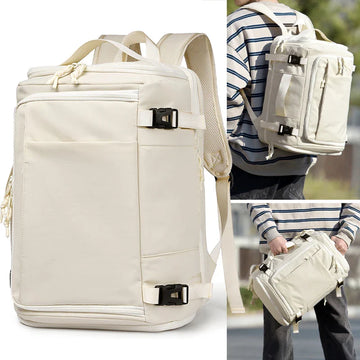 Unisex Scalable Capacity Backpack Breathable Nylon Wear-Resistance Travelling Shoulders Bag with Adjustable Shoulders Laptop Bag