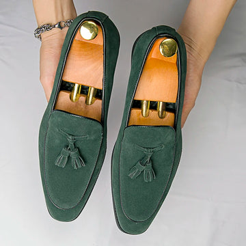 Leisure Moccasins Slip on Men's Walking Shoes Male Cow Suede Leather Men Loafers Handmade Footwear 2025 Fashion Men Casual Shoes