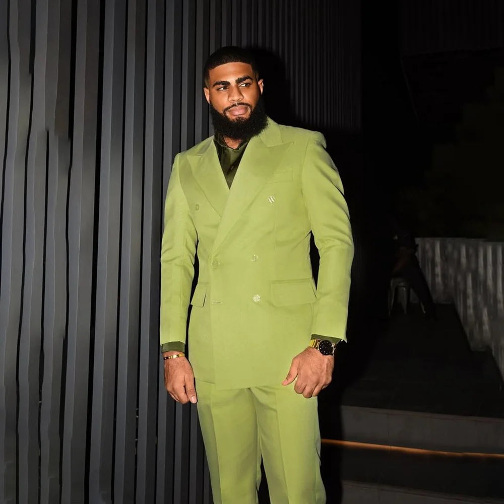 2 Pieces Jacket Pants Men's Suit Business Casual Professional Attire Work Commute Formal Wear Trendy