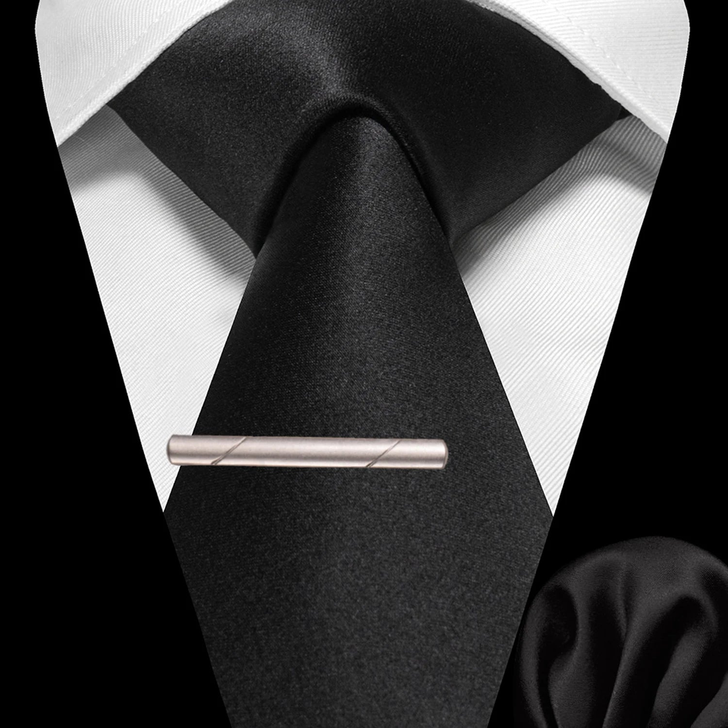 JEMYGINS Solid polyester Men Tie Handkerchief tie clip Set Blue Pink Mint Green Necktie for Wedding Party Business Accessories